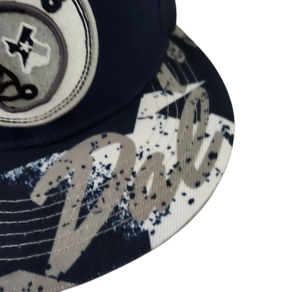 Men'sDallas Snapback Trucker Hat – Blue & Gray Mesh Cap w/ Embroidered Design - Picture 4 of 9